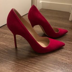 Manolo Blahnik Pointed Toe Suede BB Pumps size 37